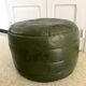 Vintage leather patchork pouf from the 70s