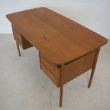 Danish Teak Desk By Gunnar Nielsen For Tibergaarden.