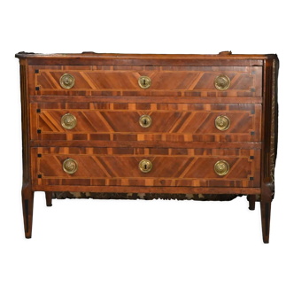 Louis XVI 18th century marquetry chest of drawers