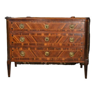 Commode Louis XVI 18ème en marqueterie