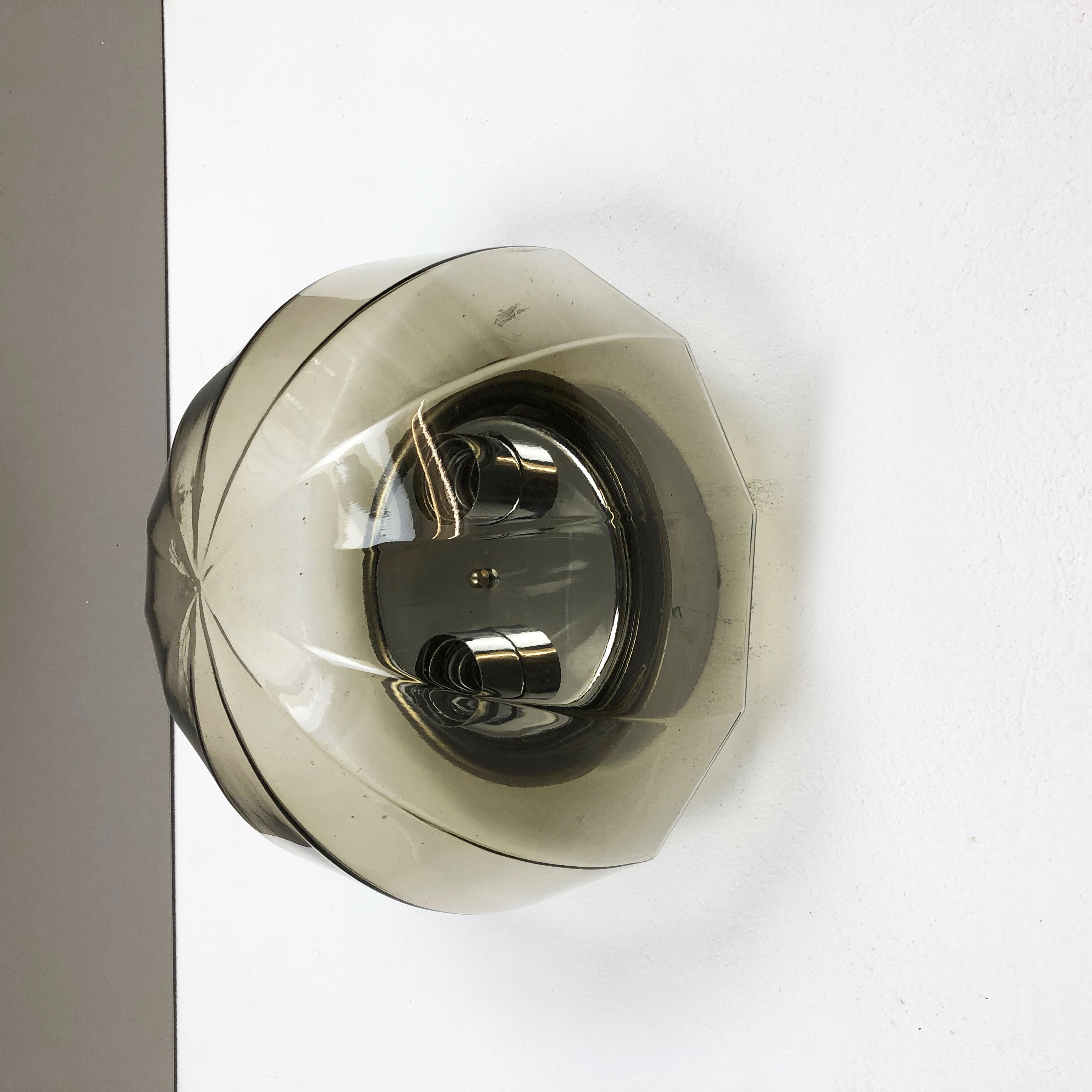 Modernist 1970s German "Globe" Wall Light Made by Glashütte Limburg, Germany