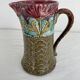 Slip pitcher, Orchies, jug, majolica, earthenware, floral decoration