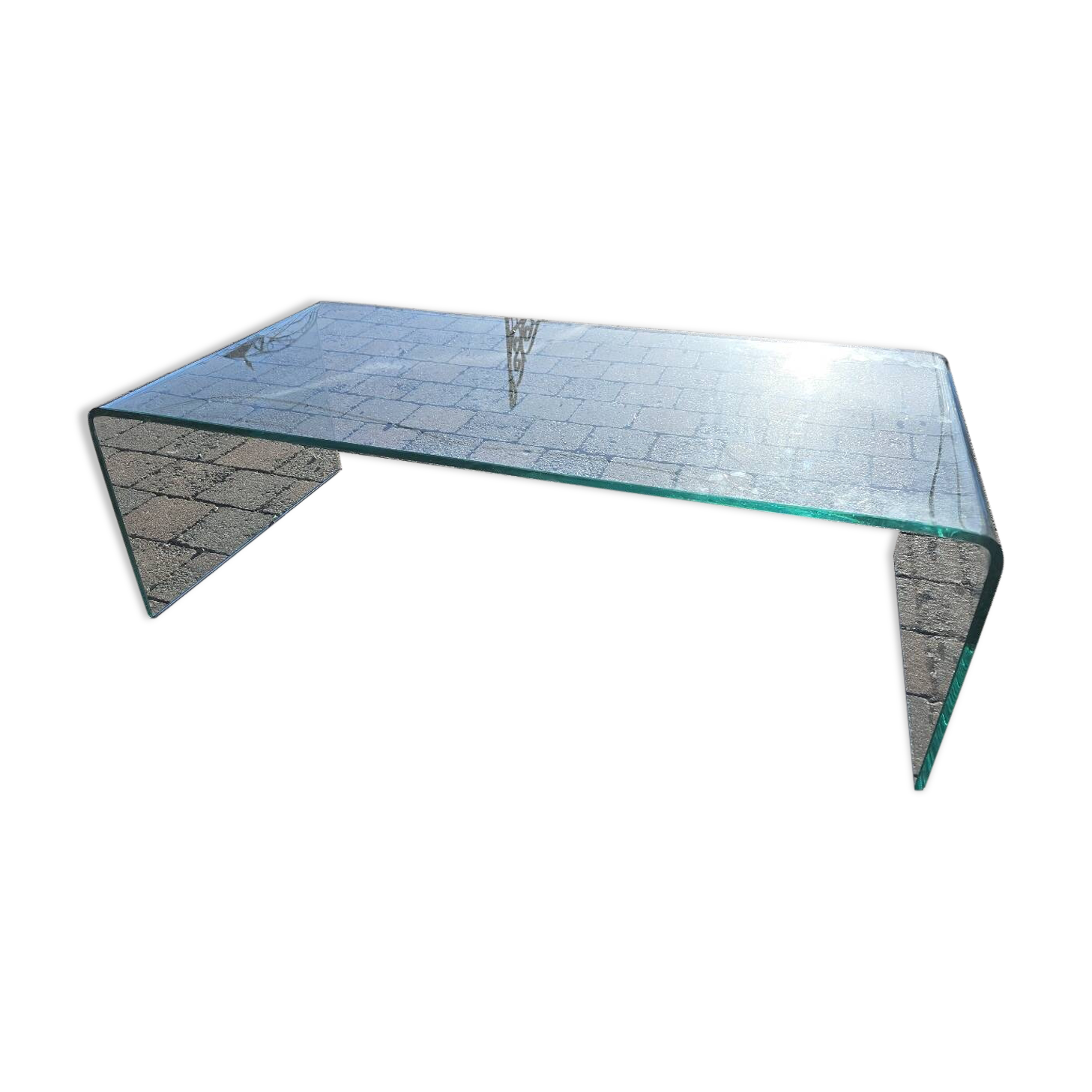 Roche Bobois vintage glass coffee table