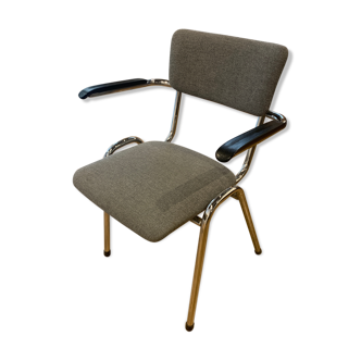 Chaise gispen bauhaus 207 à accoudoirs grise