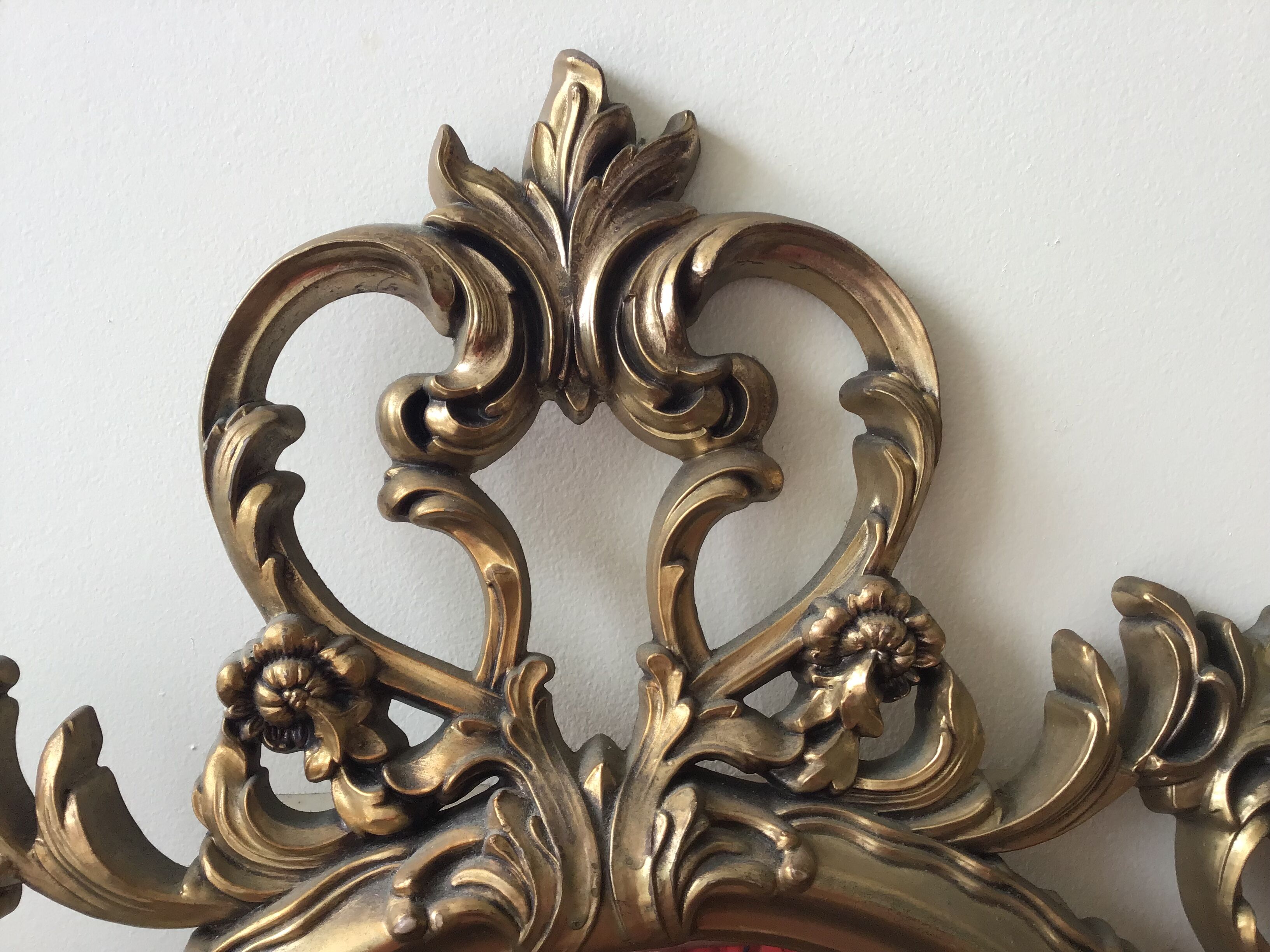 Large baroque mirror rockery 82x50cm