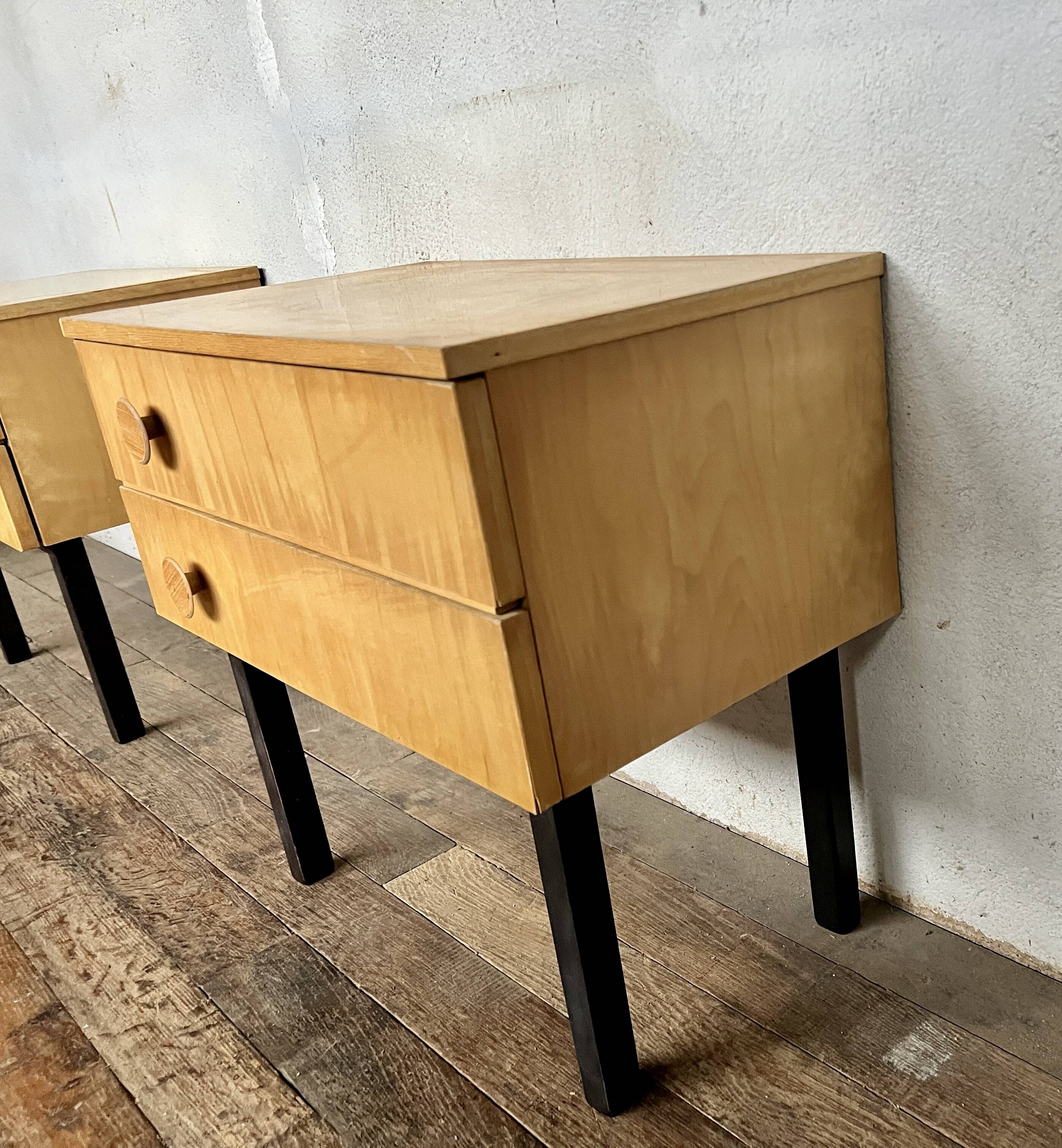 Pair of vintage bedside tables
