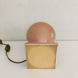 Ceramic lamp in pink and copper signed Louis Drimmer, circa 1980.