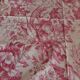 Vintage cotton tablecloth with birds and pink flowers 135 X 145 cm