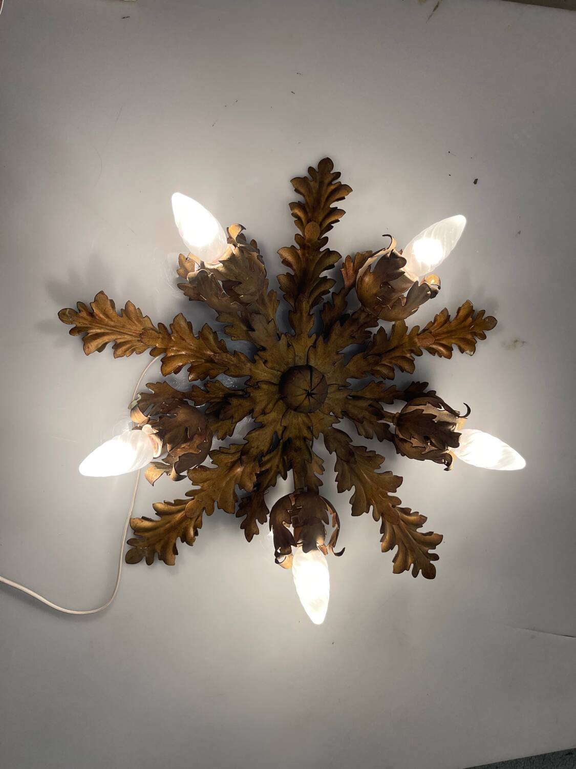 Tole Florentine Vintage Flushmount
