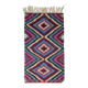 Turkish Kilim Yuruk Vintage 136x245 cm Geometric Pink Green Purple