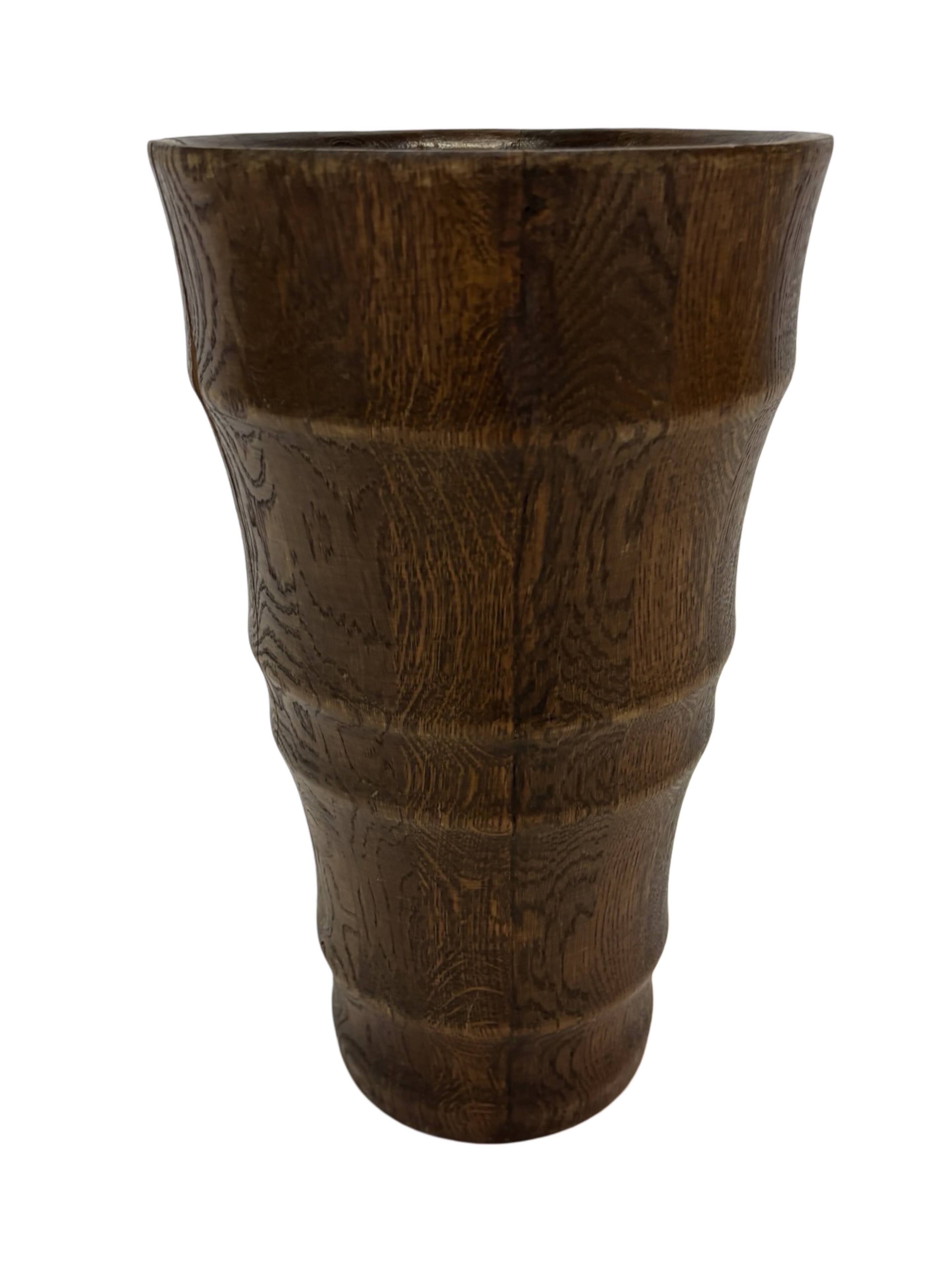 Vintage umbrella holder wooden basket storage 1960 minimalist design