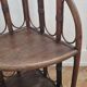 Corner wall shelf in dark rattan, year 60/70