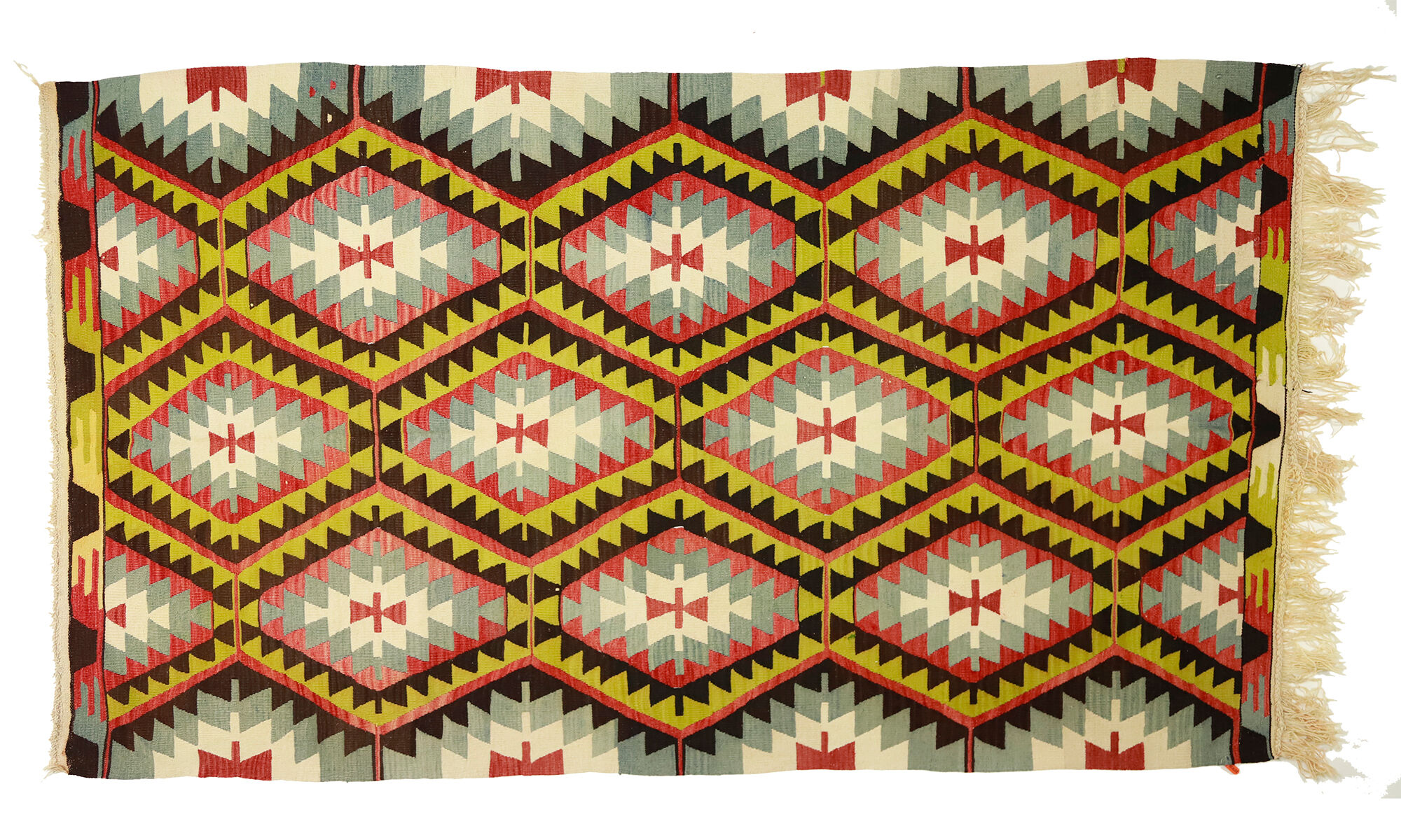 Anatolian handmade kilim rug 300 cm x 180 cm