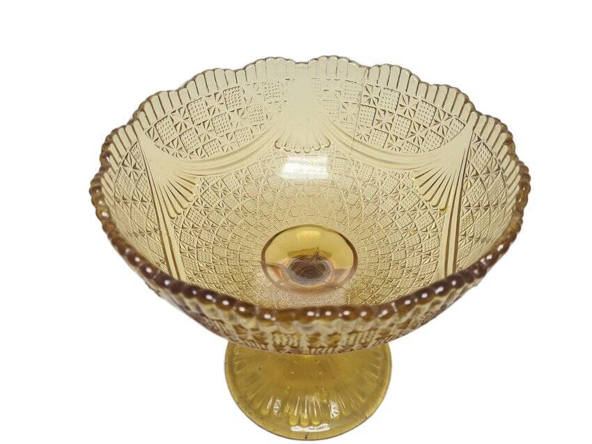 Fruit bowl on stand from Ząbkowice Glassworks, 1970s