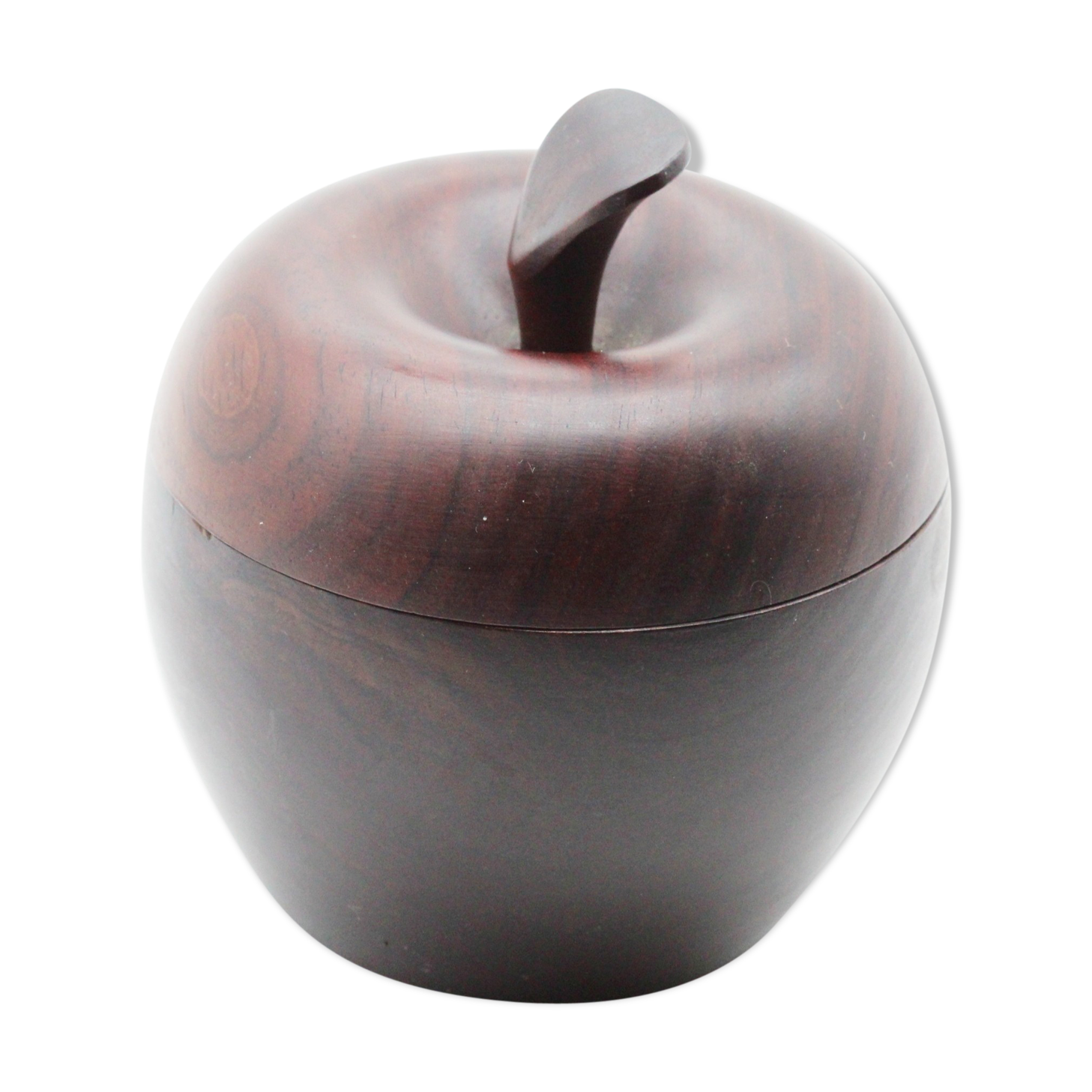 Apple-shaped wooden box
