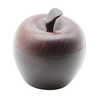 Boite en bois en forme de pomme