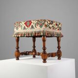 Early 20th Century Wood & Fabric footstool, France