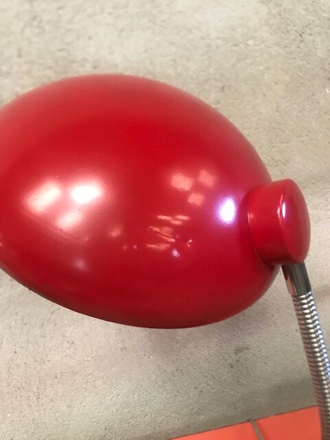 Vintage metal red lamp 1960