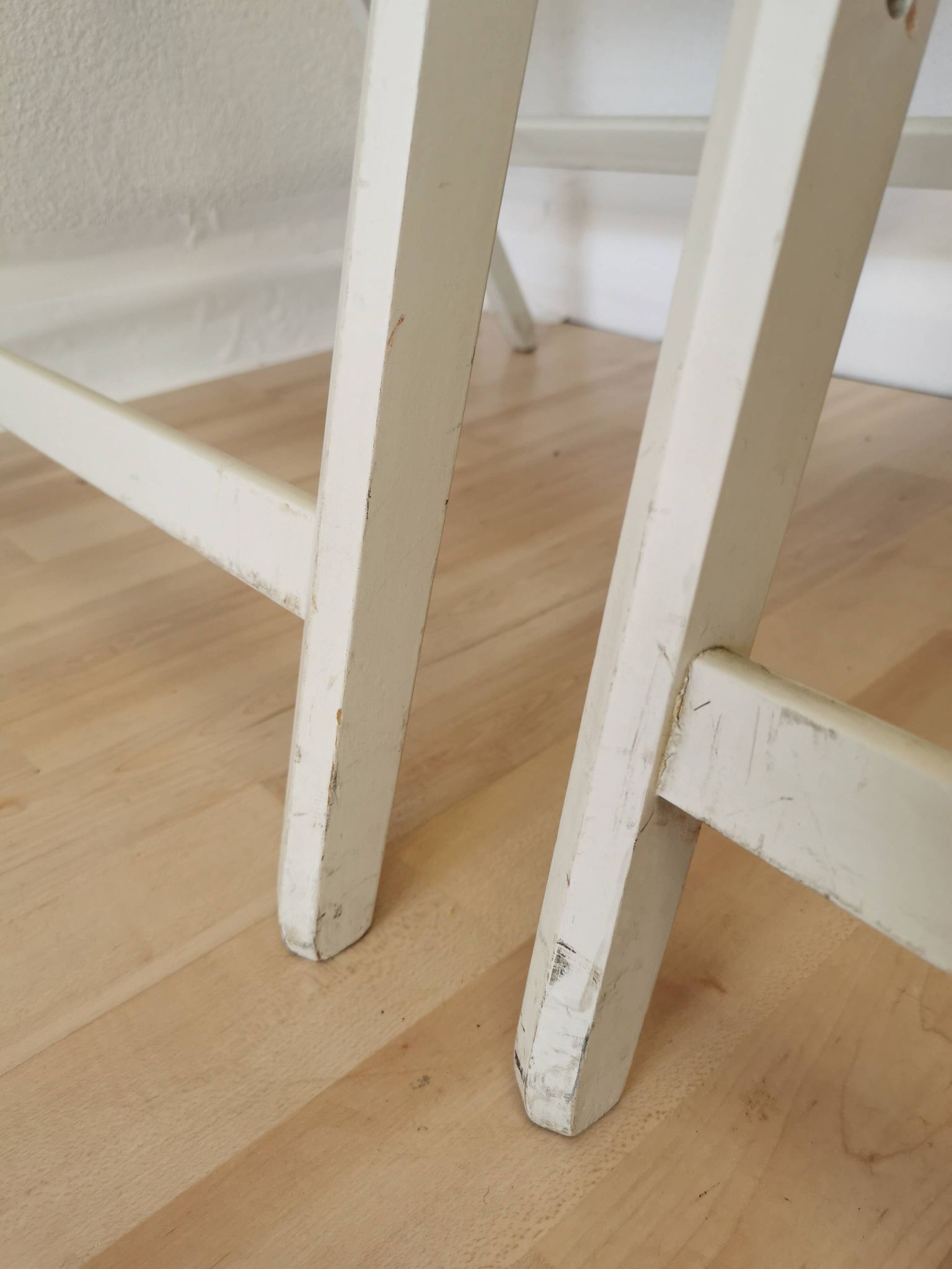 Set of 4 Vintage Wooden Folding Lounge Chairs: Beige Fabric, STOL Kamnik 1970
