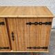 ENFILADE 3 DOORS VINTAGE 1960 IN RATTAN AND WROUGHT IRON