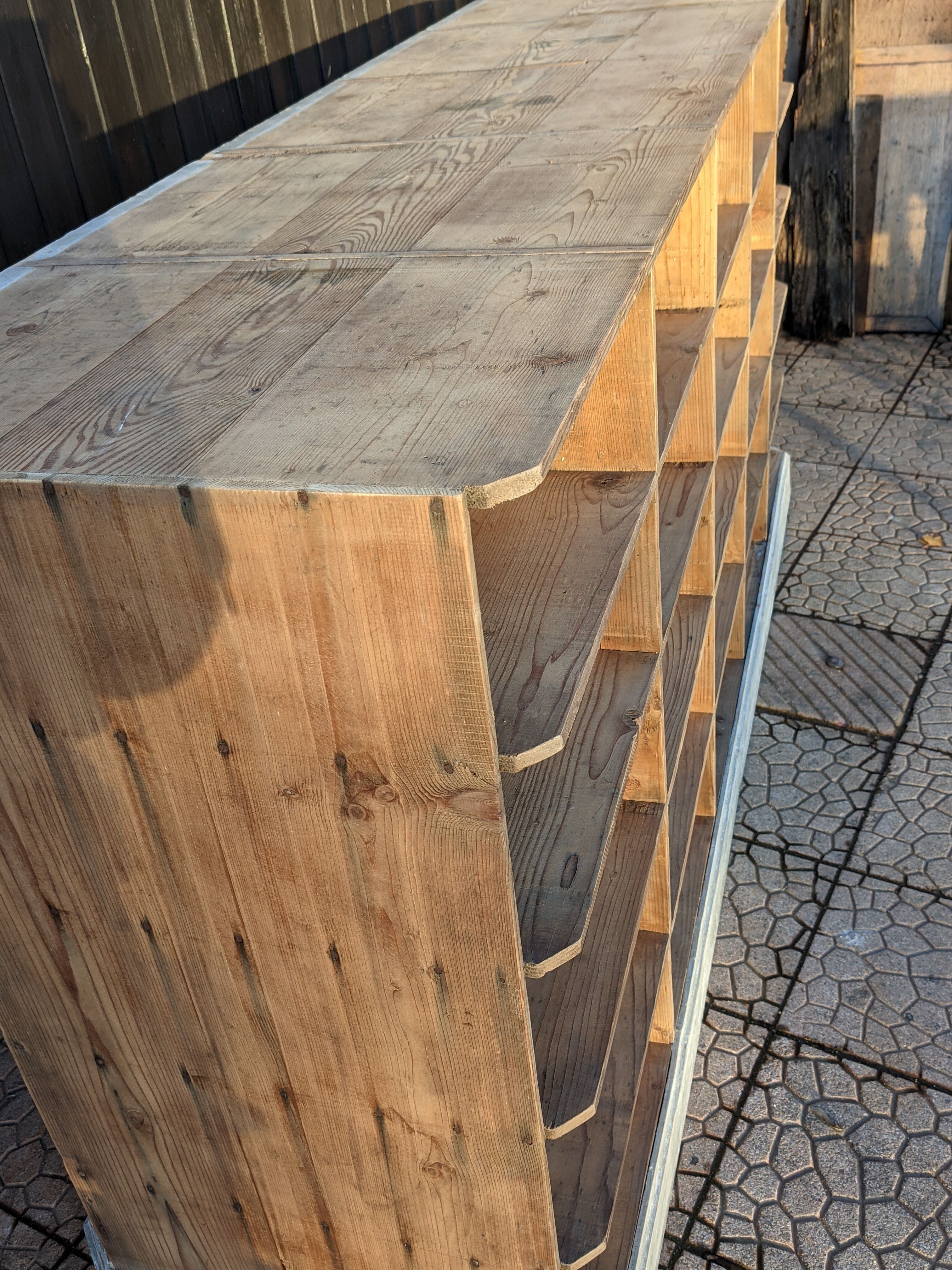 Wooden locker cabinet