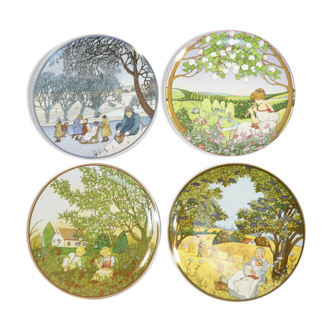 4 plates Heinrich Villeroy and boch the 4 seasons