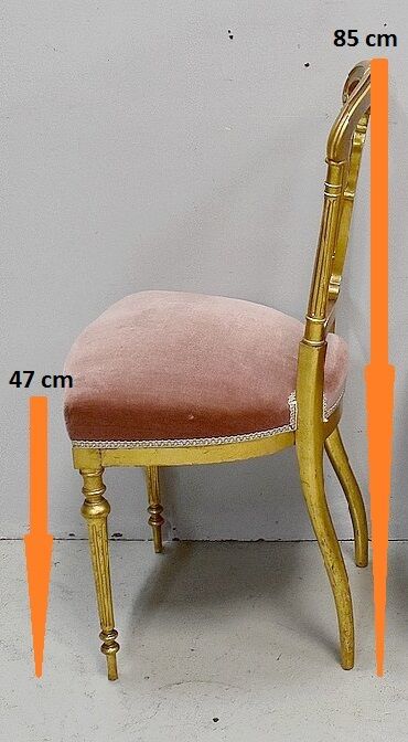 Pair of Golden Wood Chairs Napoleon III Era - Part 2 of the 19th century