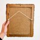 Miroir vintage cadre en osier