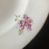 Set de 6 assiettes en porcelaine décor orchidée