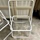 2 white metal "Ted Ned" folding chairs by Niels Gammelgaard for IKEA, 1980s