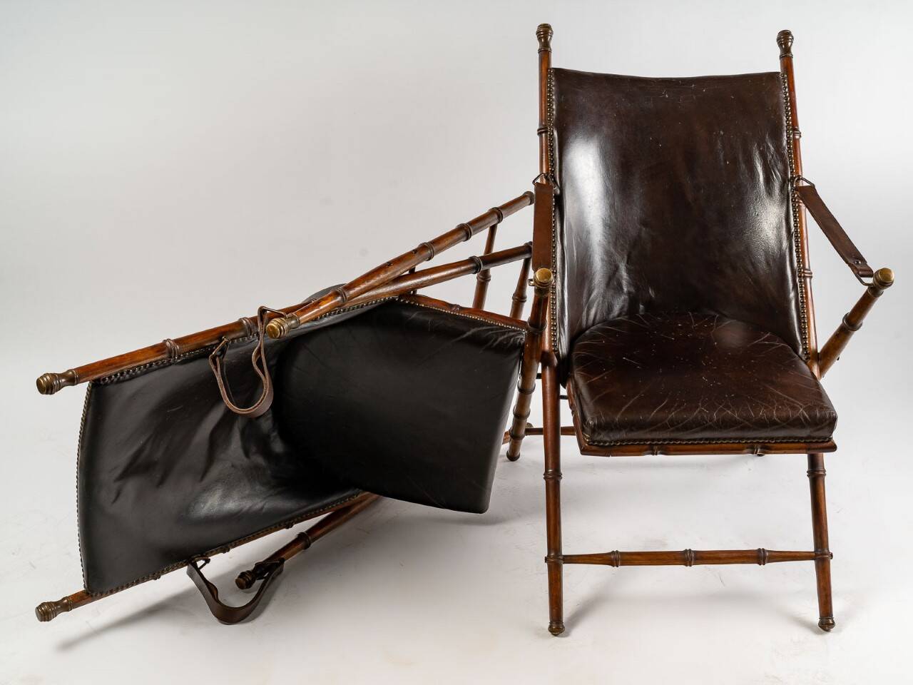 Pair of officers' armchairs