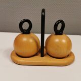 A set of pepper and salt grinders designed by C Jörgensen for Bodum Denmark. late 20th century.