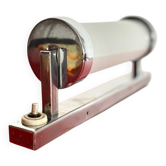 Functionalist wall lamp with glass tube shade, Czechoslovakia, 1950s