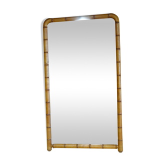 Vintage bamboo mirror 73 x 130 cm