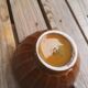 Brown and yellow ceramic bowl Digoin Sarreguemines