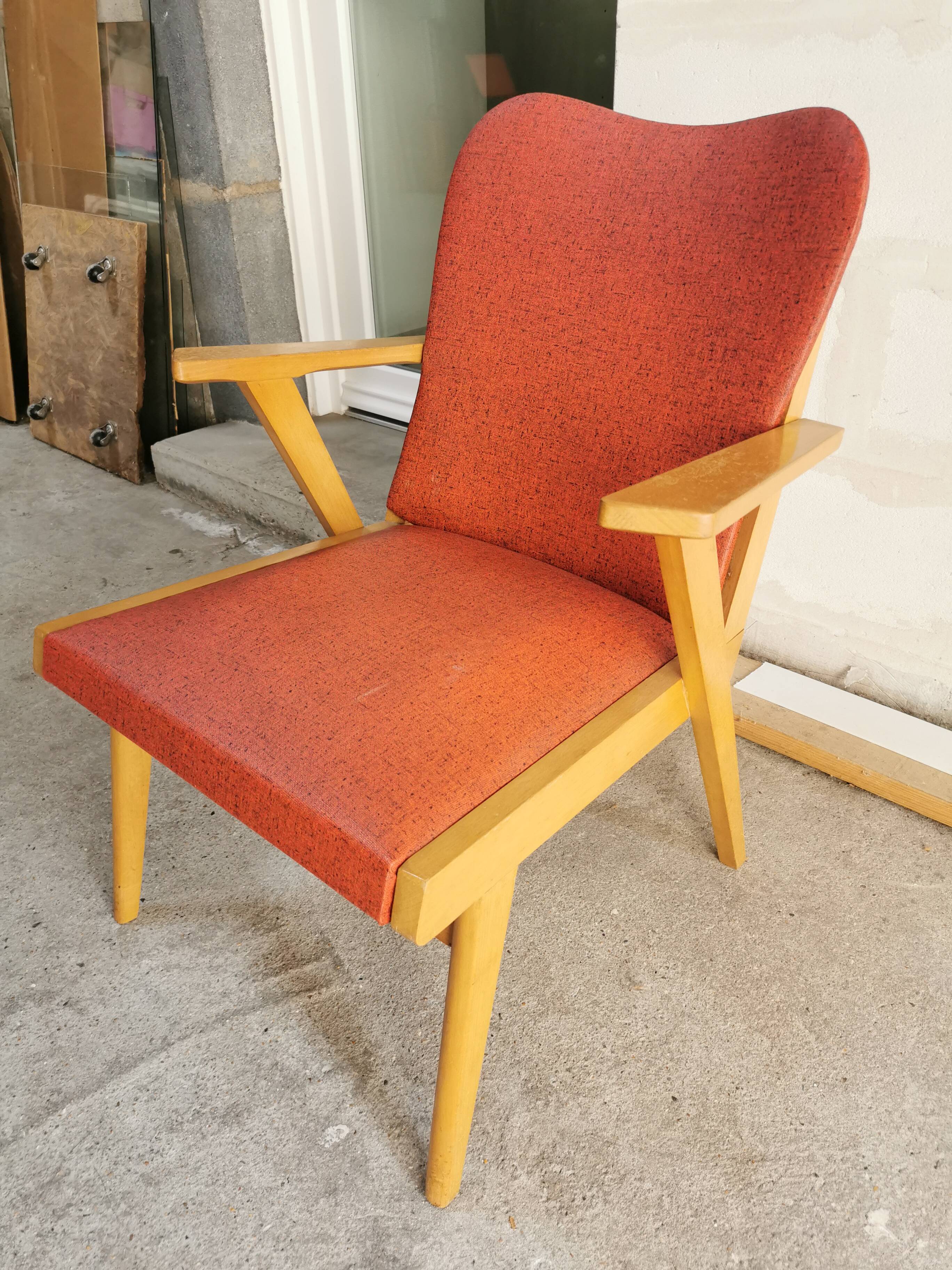 Vintage armchair from the 50s 60s, rockabilly
