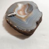 Cenicero de ágata y plata. España, 1970s.