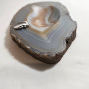 Cendrier en agate et en argent. Espagne, années 1970.