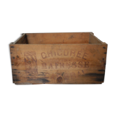 Ancienne caisse bois chicorée Mairesse