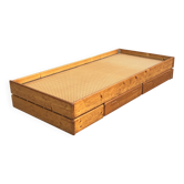 Daybed en pin avec tiroirs, années 50