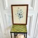 Vintage botanical board frame with blue flowers