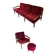 Sofa set with armchair and pouf by Arne Vodder for Glostrup.
