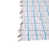 Vintage Haik checkered blanket from Morocco - 172 x 202 cm