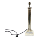 Neoclassical column lamp in silver metal 1960