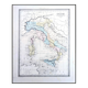 L'Italie ancienne, carte ancienne, imprimée en 1852.