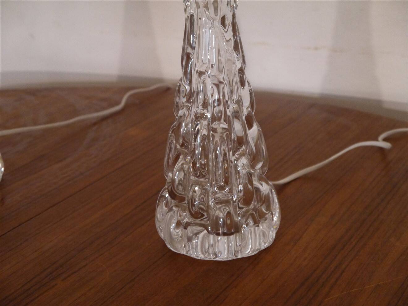 Pair of crystal lamps model RD477 by Carl Fagerlund