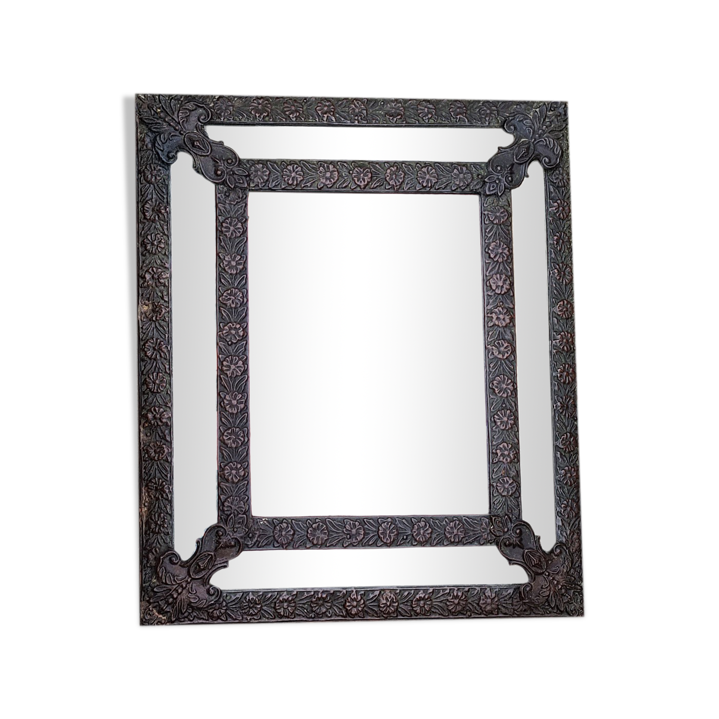 Mirror with parcloses, copper, Napoleon III, late nineteenth