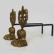 Pair of bronze fire dogs with lion paws. Early 20th century.