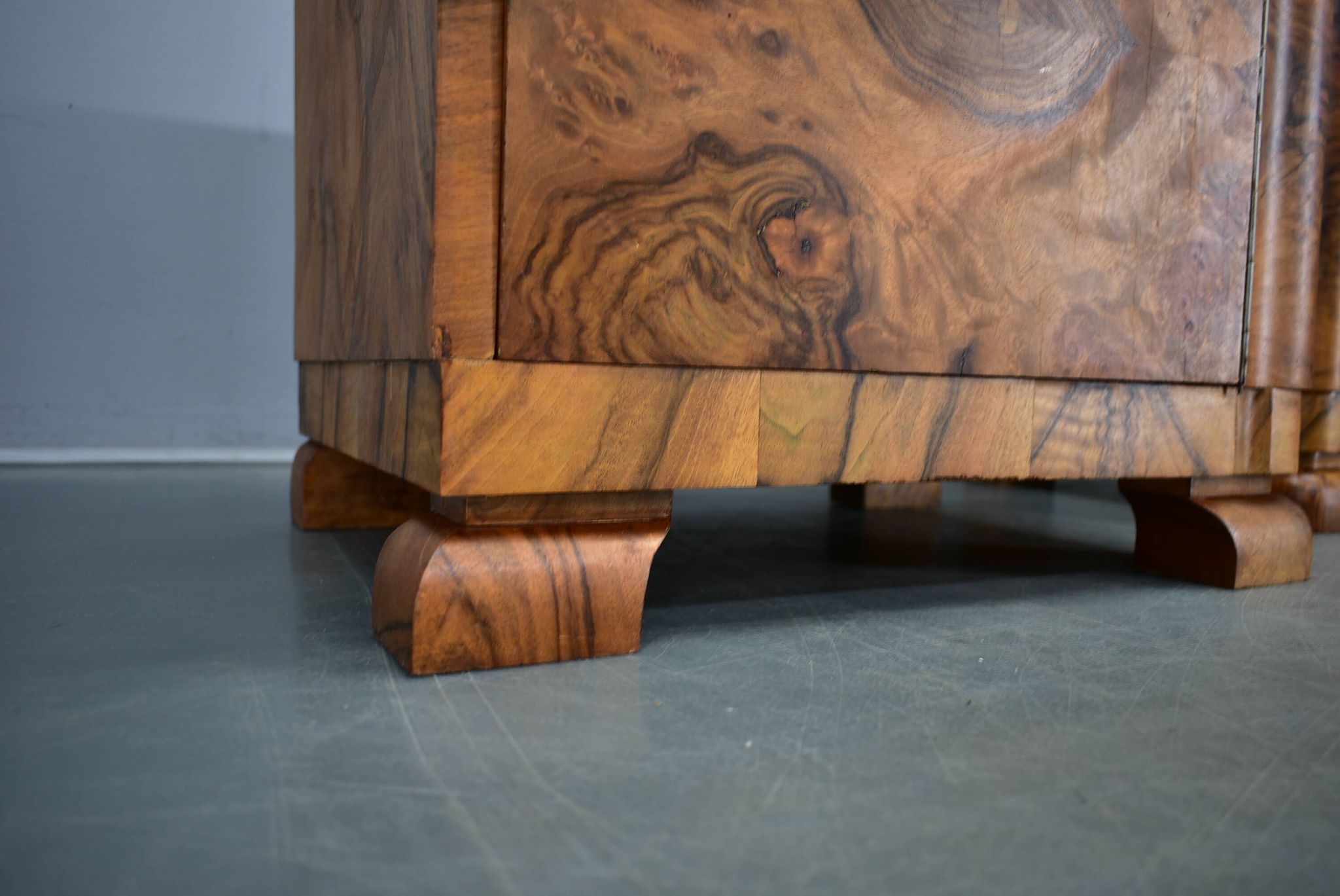 1935s pair of rare art deco bedside tables, Czechoslovakia