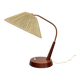 1960s Vintage Teak & Sisal Table Lamp by Temde Leuchten, Switzerland